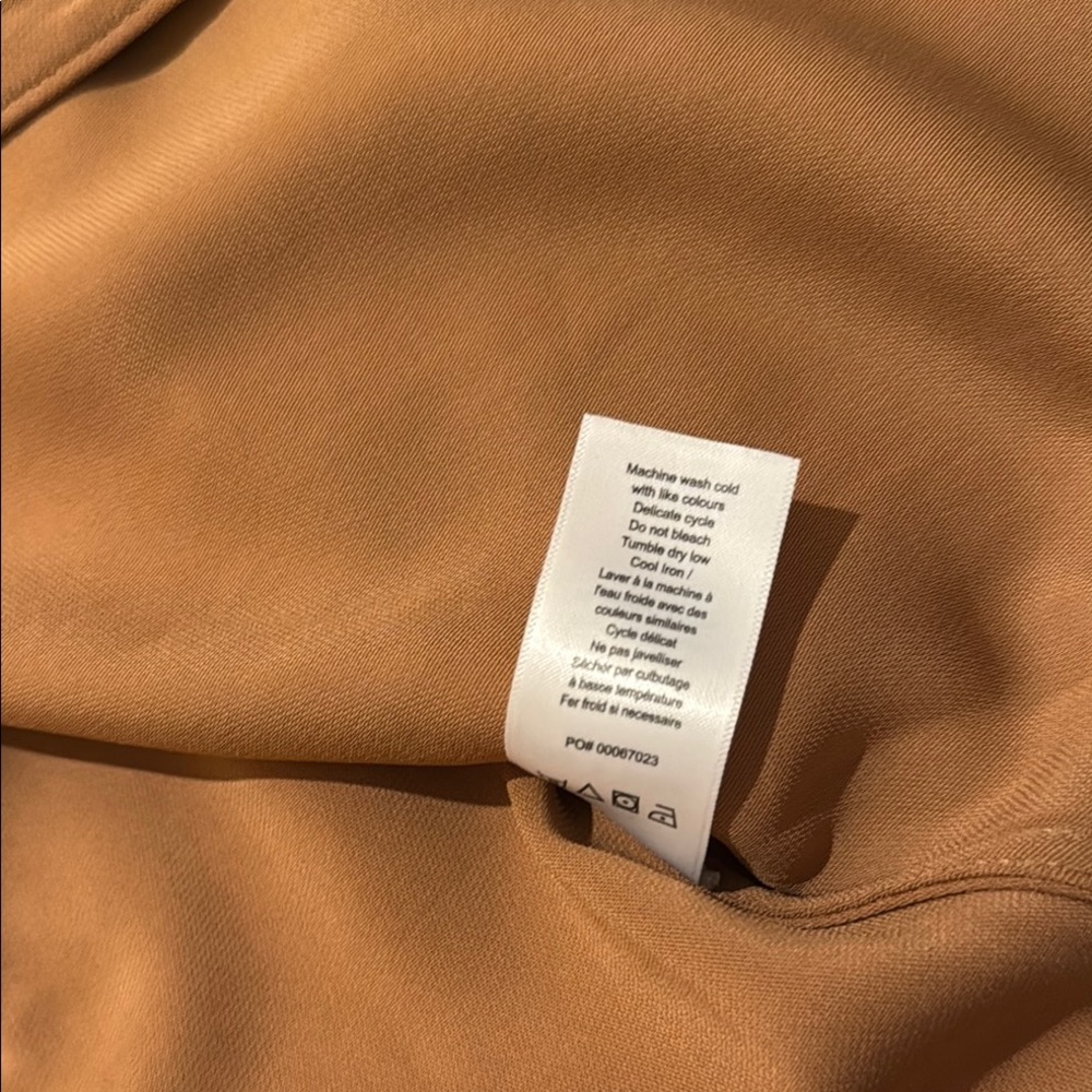 Rag & Bone Camel Shirt with White Button - Picture 5 of 7